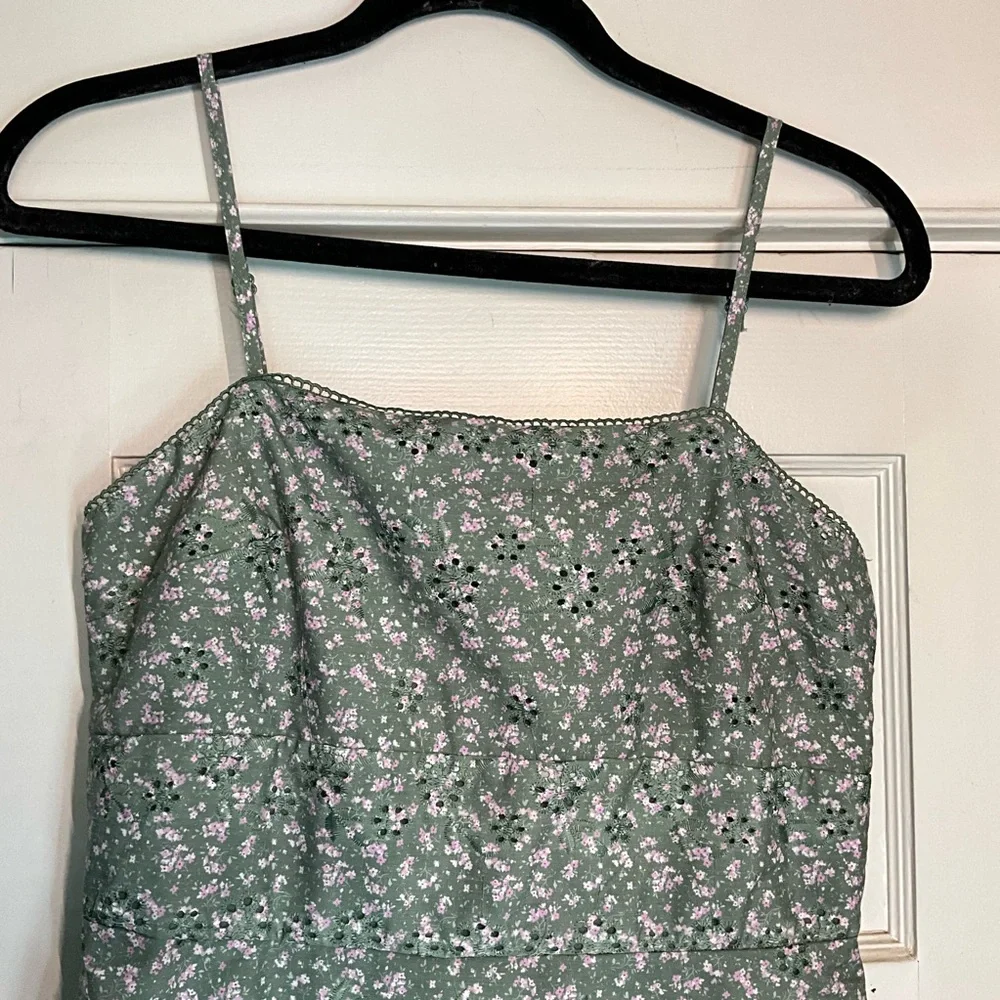 Altar'd State Green Floral Eyelet Dress - Picture 3 of 10